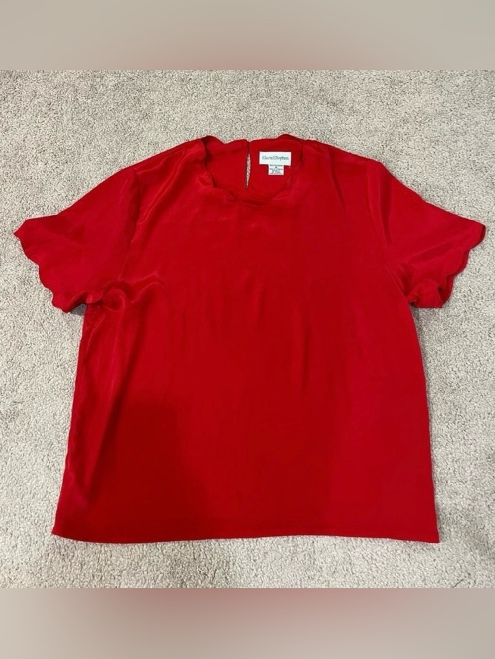Sara Stephen Scalloped Blouse